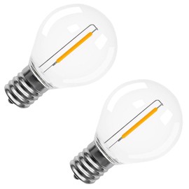 Holiday Bright Lights G40 LED Replacement Bulbs Warm White Dimmable E12 Globe Set for Outdoor Patio String Lights