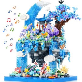 Cherry Blossom Tree Building Set with Gift Box, Ocean World Aquarium Building Lights Building Kit 2769Pcs, Ideas Gift Building Toy for Adults,Teens
