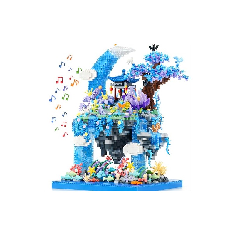 Cherry Blossom Tree Building Set with Gift Box, Ocean World