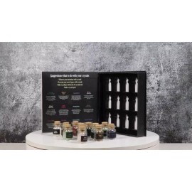 Witchcraft Crystals for Spells Crystal Variety Chip Bottle Set of 12 Book Case