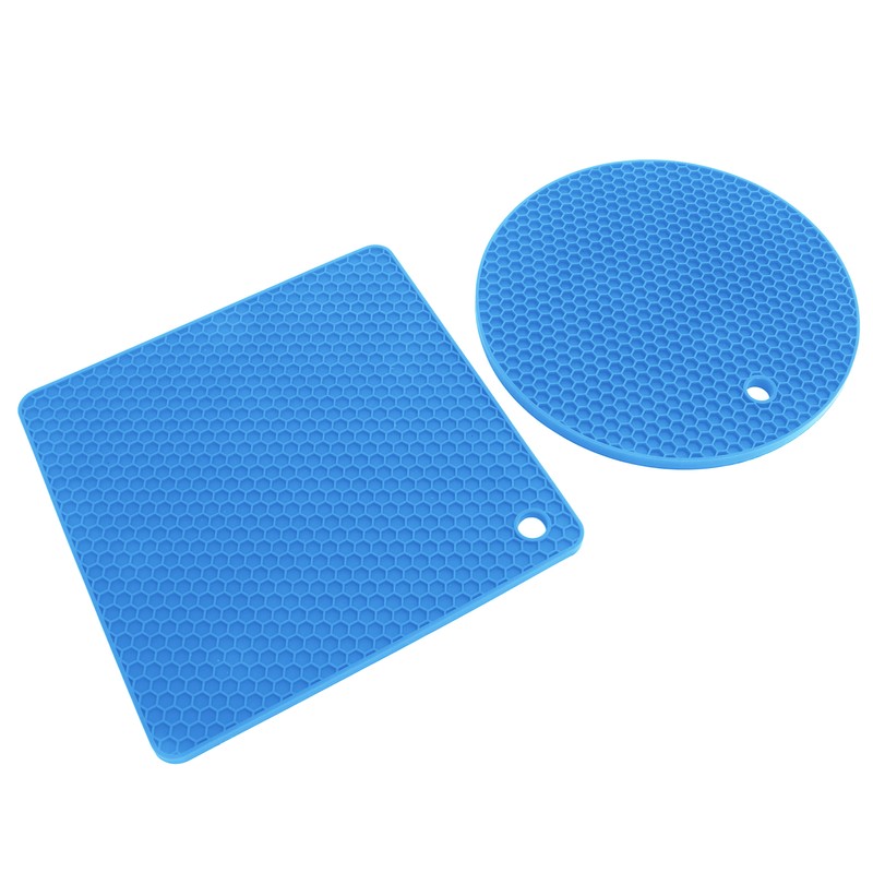 5 PCS 2 Round 3 Square Silicone Honeycomb Mat Multipurpose