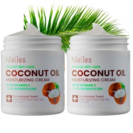 Coconut Oil Cream, Crema Corporal Coco, Crema de Coco, aceite de coco para el cabello, Crema Humectante de Aceite de Coco Extra Virgen,Delicado Aroma a Coco para Todo Tipo de Piel , 500gr / 17.63 oz (2)