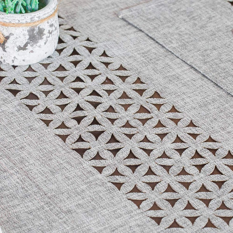 Linen Table Runner, Beautiful, Laser-Cut Patterned Table Runners are Suitable