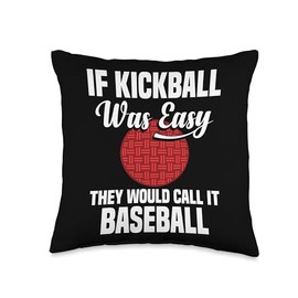 Kick Ball Adult Red Kickball Kickball Bases Kickball Team Throw Pillow