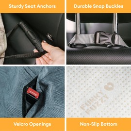 FUNNY FUZZY Dog Car Seat Cover for Back Seat, Waterproof, Scratchproof Car Seat Protector for Dogs Nonslip, Dog Back Seat Covers for Cars, Trucks and SUVs, Back Seat(18.1''W x 53''L×22" H)