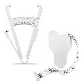 Coollooda Subcutaneous Fat Caliper Double Scale Dual Scale Subcutaneous Fat Measuring Instrument Slide Scale Accurate Measurement Body Fat Percentage Monitor Lightweight Compact Design for Gym Home