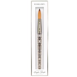 Kiara Sky Acrylic Brush #20 - Black | 100% Pure Kolinsky | Crystal Cut Handle and Acetone Resistant