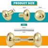 newliplace 2 Pack Intieror Gold Door Knob Set with Spindle,