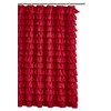 spring Home Waterfall Ruffled Fabric Shower Curtain (RED)