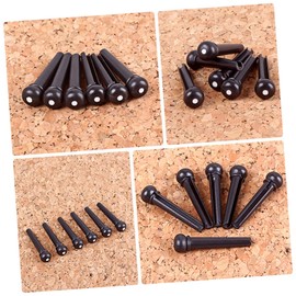 Vaguelly 12 pcs guitar string nails brass fittings bass bridge acoustic guitar bridge pin guitar pegs guitar saddle Guitars Replacement POM Bridge Pin POM Guitar Bridge Pin ballad Component