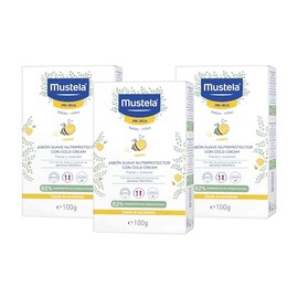 Mustela Pack 3 Jabones en Barra Cold Cream para Bebés y Niños, Piel Seca