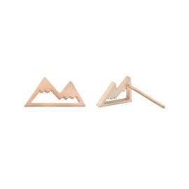 Rose Gold Tone Snowy Mountain Range Stud Earrings, Twin Peaks Studs, Winter Jewelry (Stainless Steel) Miss Fit Boutique