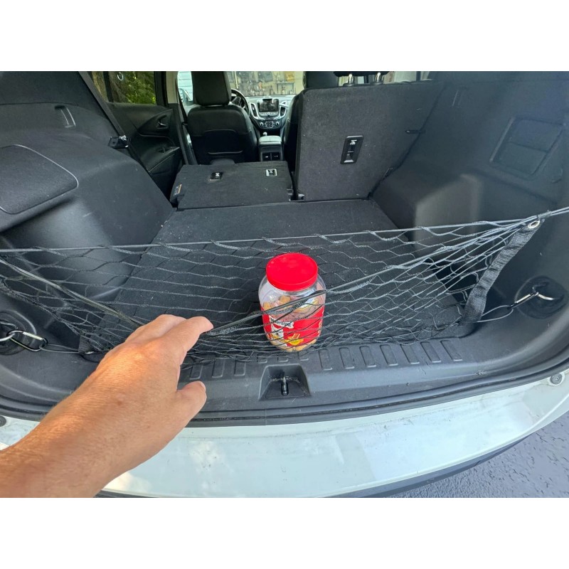 QUAYUB Rear Trunk Envelope Style Organizer Cargo Net for HYUNDAI