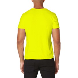 Hat and Beyond Mens Casual Athletic Plain Crew Neck Workout Performance Skateboard T Shirts Solid Short Sleeve Active Tee (X-Large, 1ks18_Neon Yellow)