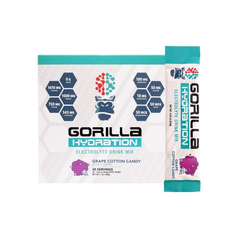 Gorilla Mind Hydration Packets - 3,073mg Electrolytes On The Go