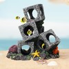 AIMALL Resin Square Fish Tank Cave Set 2/3/5 Cubes Aquarium