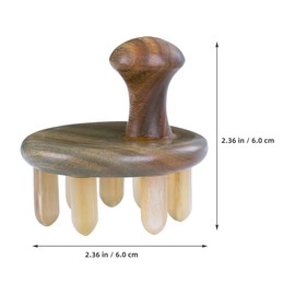 TOVINANNA Wooden Scalp Massage Comb Natural Green Sandalwood Gua Tool for Hair Growth Meridian Massage Brush for Relaxation and Scalp for Soothing