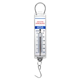 Premium Spring Balance, 0-500g / 0-5N - High Resolution, Dual Transparent Scale, Newtons & Grams - Zero Calibration Capability - Acrylic Body, Superior Quality & Finish - Eisco Labs