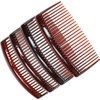 4 Pack 9cm Tort Brown Hair Side Combs Slides Grips