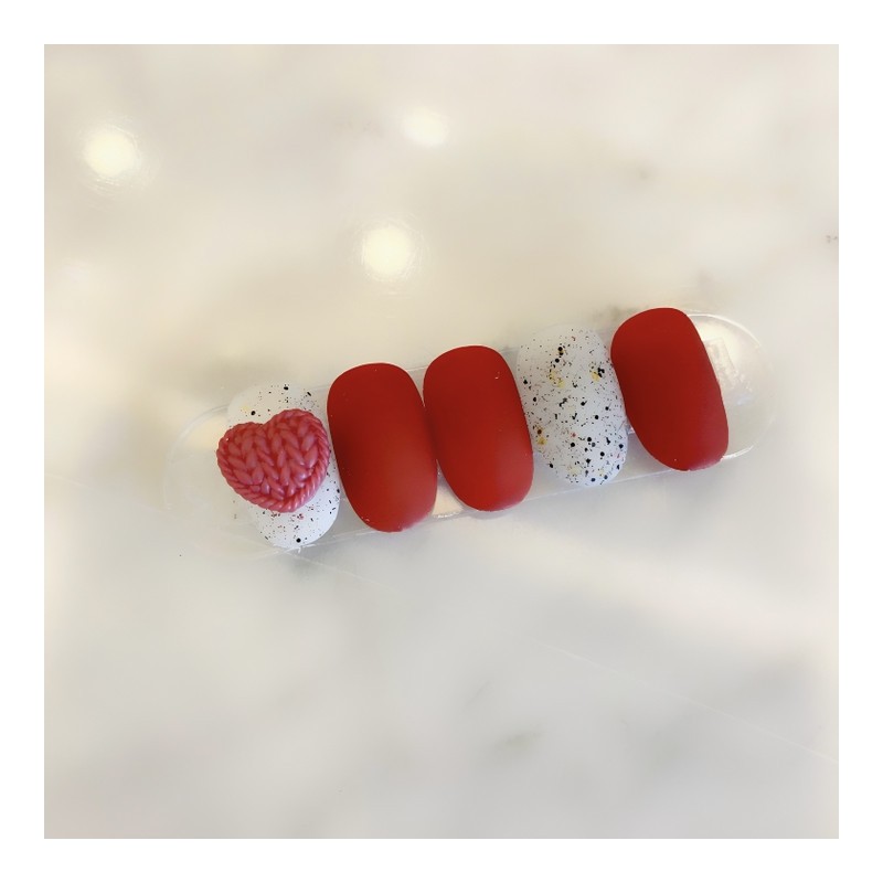 Next day delivery⭐Red heart knit nail⭐ / 다음날 발송⭐레드하트 니트네일⭐