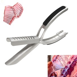 Rib Prep Tool Pro, Rib Membrane Removal Tool,Stainless Steel Rib Prep Membrane Remover for BBQ Enthusiasts,Ergonomic Design,Easy Dishwasher Safe BBQ Design for Easy Membrane Removal (1 PCS)