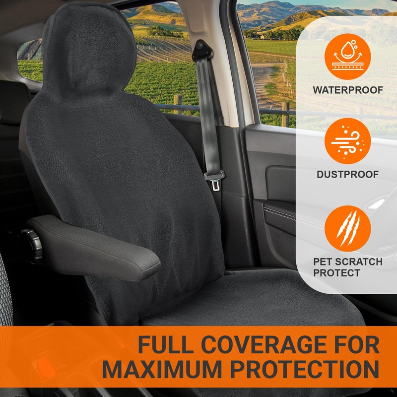 Fizentia Car Seat Towel,2-Pack Sweat Car Seat Cover Towel,Waterproof Towel