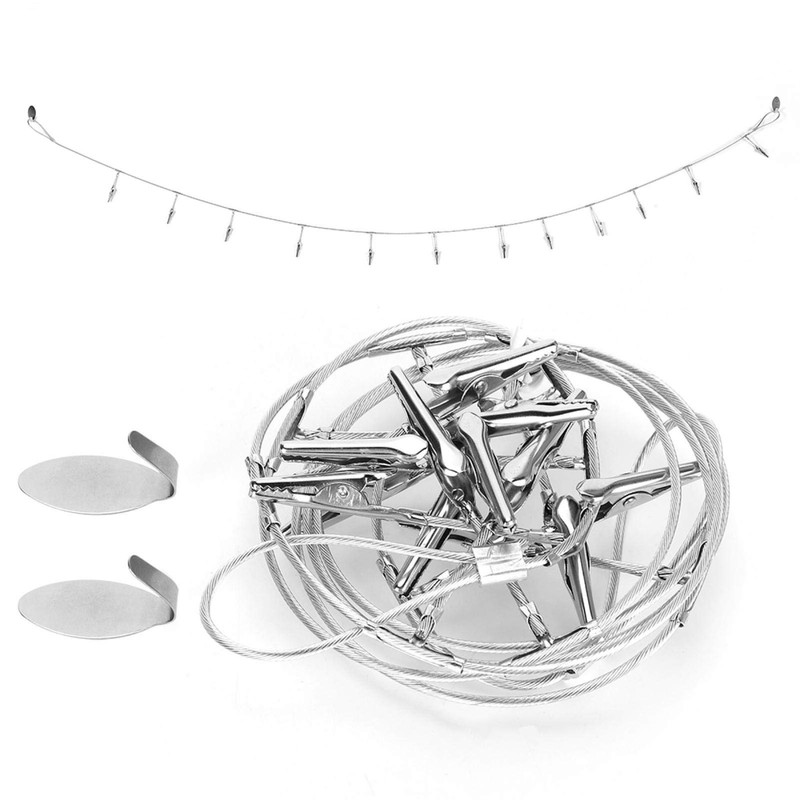 Picture Holder for Wall, Wire Rope Photo Clip Picture Hanging
