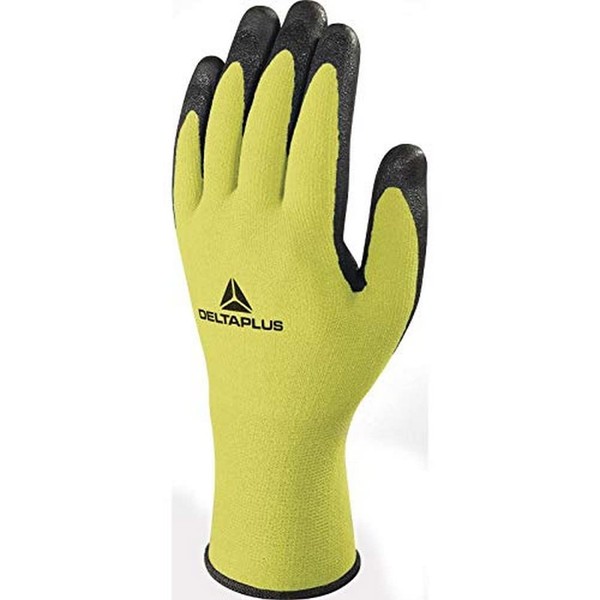 Delta Plus VV734JA10 Polyamide/Spandex Fine Knitted Gloves, Nitrile Foam/TPU Coating