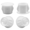 Auvotuis 50Pcs White Plastic Round Hole Plugs, 3/8Inch (10mm) Flush
