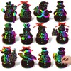 JarThenaAMCS 120Pcs Winter Snowman Scratch Paper Rainbow DIY Scratch Art