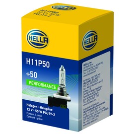 HELLA H11P50 +50 Performance Bulb, 12V, 55W