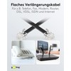 goobay Telephone Cable 15 m, Flat Modular Cable with RJ12