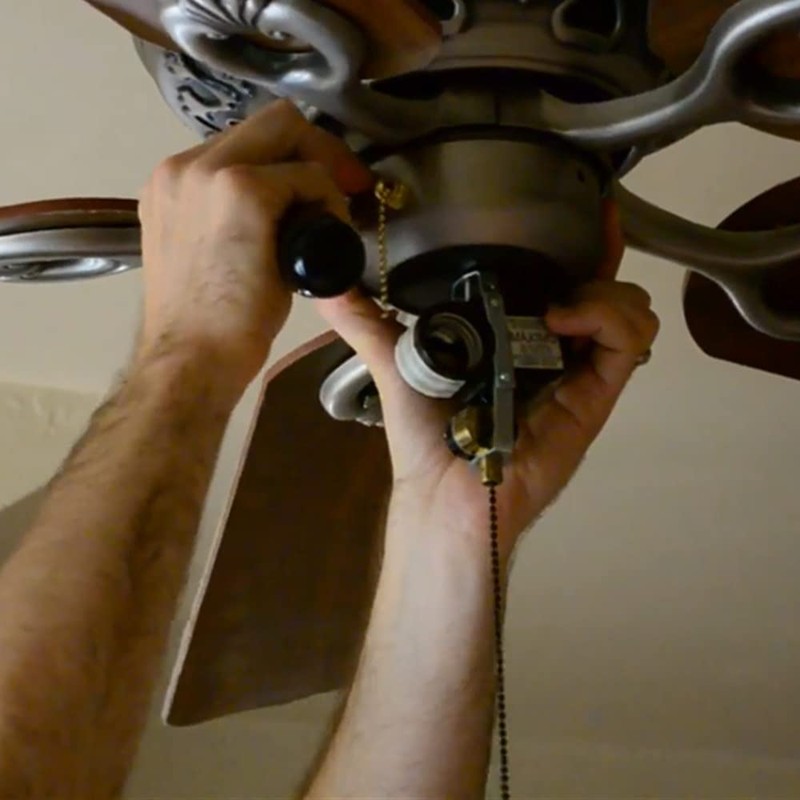 Ceiling Fan Light E-27 Multi Lampholder Socket Switch Zing Ear