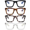 ZXYOO 4 Pack Oprah Style Reading Glasses for Women Men