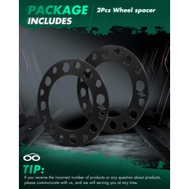 SCITOO 2Pcs 8x6.5/8x170/8x180 Wheel Spacers 6mm Bore 130mm 8Lug Wheel Spacers Fit for GMC C2500 C3500 K2500 K3500 Sierra 2500 HD Sierra 3500 HD Yukon XL 2500,for Ford E-250 Econoline