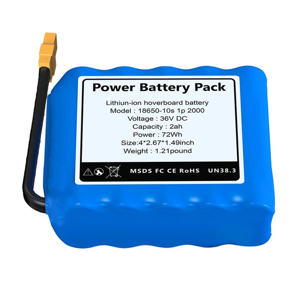 CBJJ 36V 2Ah Electric Hoverboard Batteries, Compatible with 36V (Fit