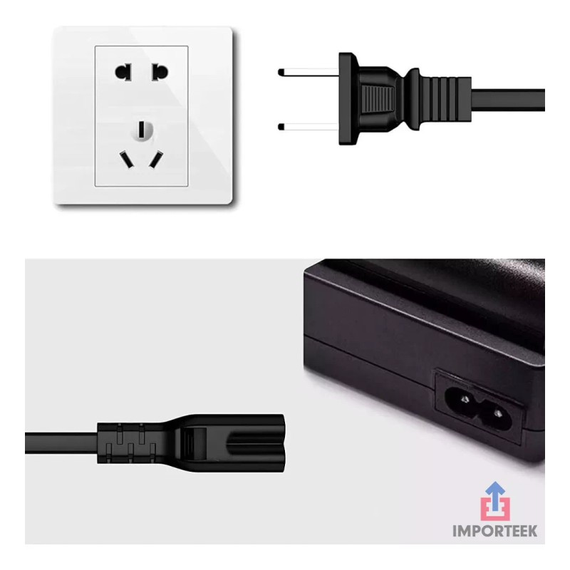 Importeek 5pz Cable Corriente Alimentacion Dos Polos Cargador Laptop