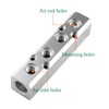 LDEXIN 4 Way Pneumatic Manifold Air Distribution Block, Compressed Air