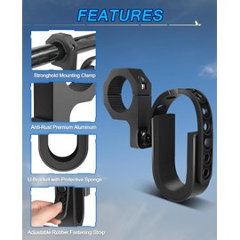 UTV Tool Rack, ACEC SHOP Roll Bar Tool Holder UTV Tool Mount Fits for 1" - 2" Roll Bars Compatible with Polaris Ranger RZR Can-Am Honda Yamaha Kubota RTV Snowmobile Golf Cart