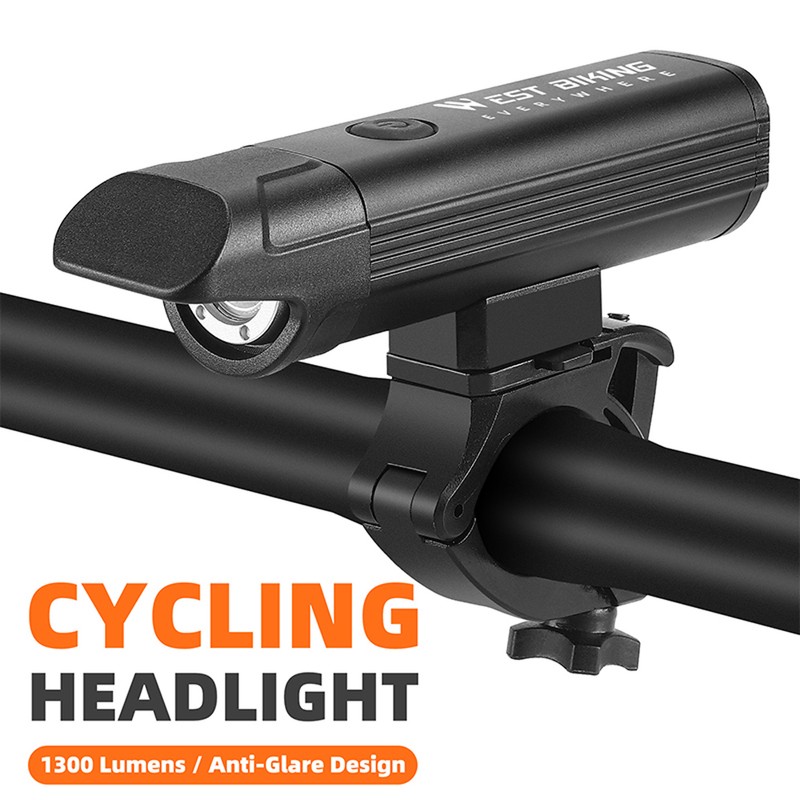 Aluminum Alloy Bright Bicycle Light Multifunctional USB Rechargeable Bike Front