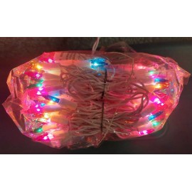 CELEBRATIONS Everstar 100 INDOOR/OUTDOOR ICICLE LIGHTS MULTI-COLORED BULBS/White Wire