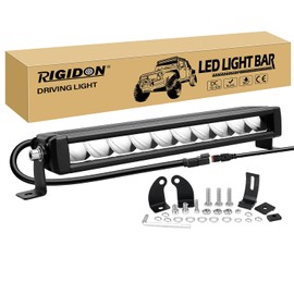 RIGIDON 12 Inch 30 cm 30 W 3000 LM Outdoor Aluminium LED Light Strip, 12 V 24 V Waterproof White Off-Road Lighting for Car SUV Offroad ATV Truck Tractor Vehicles 4 x 4, Slim Direct LED Fog Light 6000 K