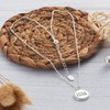 Philip Jones Silver Plated Filigree Disc Little Sister Necklace