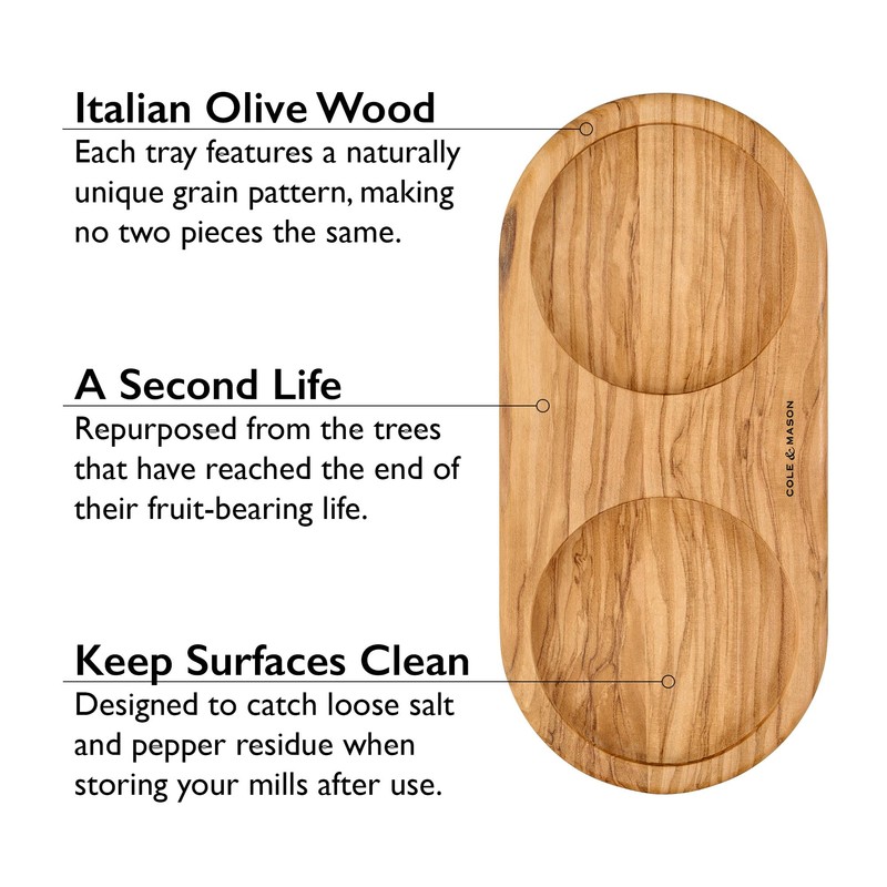 Cole & Mason Portobello Olive Wood Salt and Pepper Mill