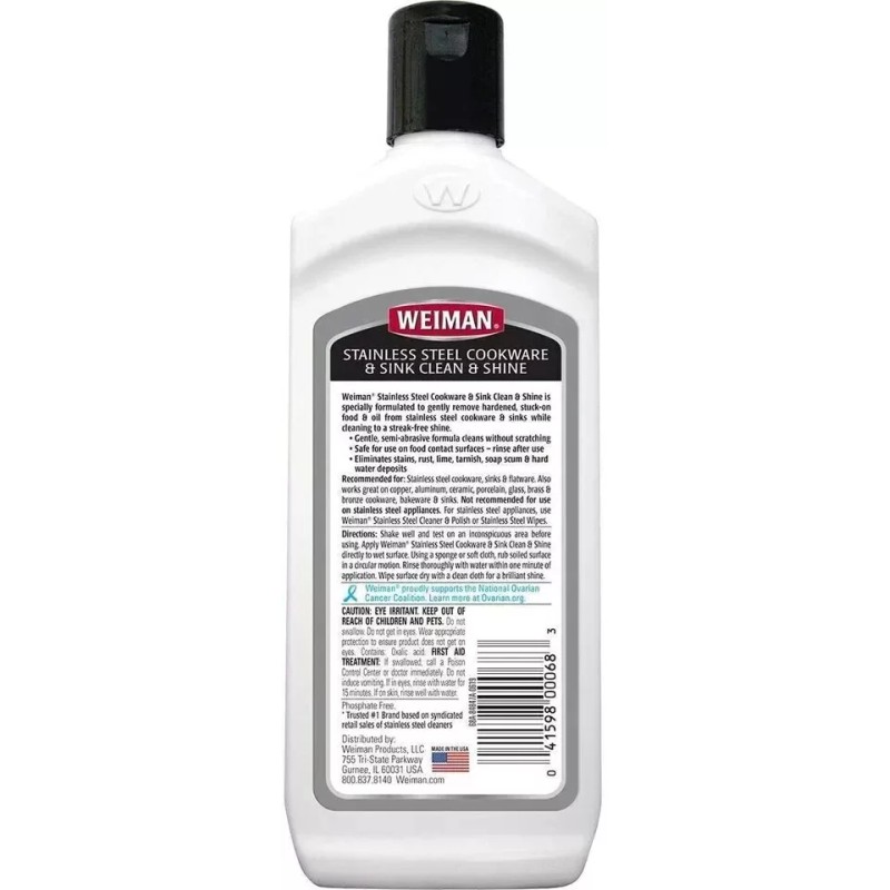 weiman (2) Weiman Stainless Steel Sink Cleaner and Polish -