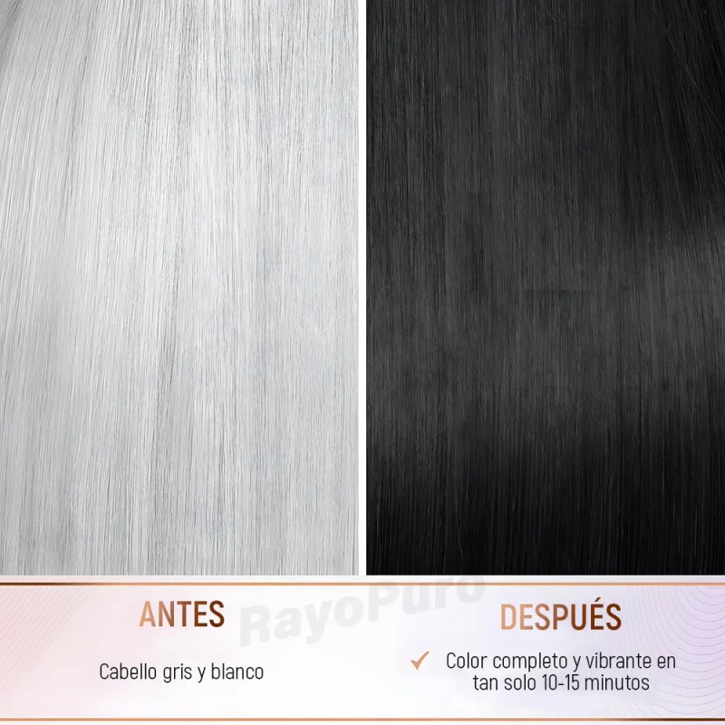 15 Piezas Paquete Shampoo Tinte Instantáneo 15min Cubre Cana