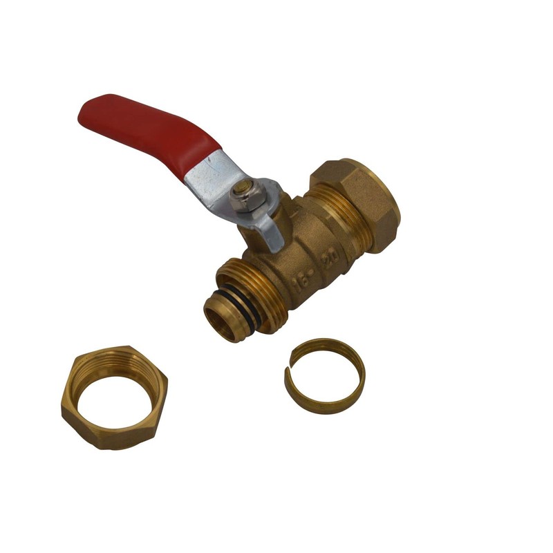 Clamping Ring Screw Fitting 20 mm Stopcock