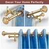 Double Curtain Rods for Window 72 to 144 Inch, Warm