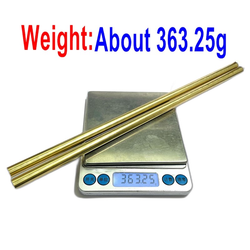 2PCS ZQToday Solid Brass Rods 3/8 x 12 Inch Brass