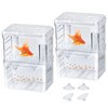Shrimp Fish Breeding Box,Guador 2 Pcs Multi Functional Double Layer